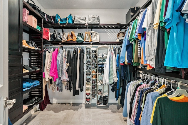 view of walk in closet