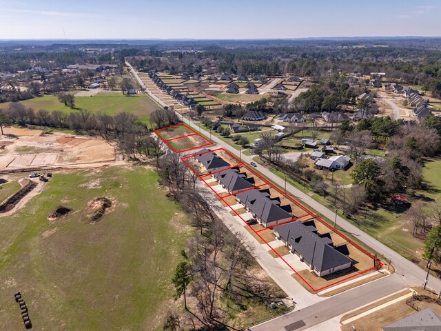 14195 County Road 192, Tyler, TX 75703 - aerial view of residential area with property boundaries highlighted