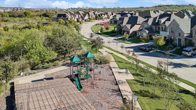 drone / aerial view featuring a residential view