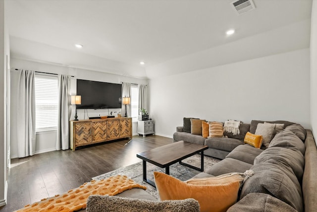 1209 Willowbend Way, Josephine, TX 75189 - living room with dark wood-type flooring and recessed lighting