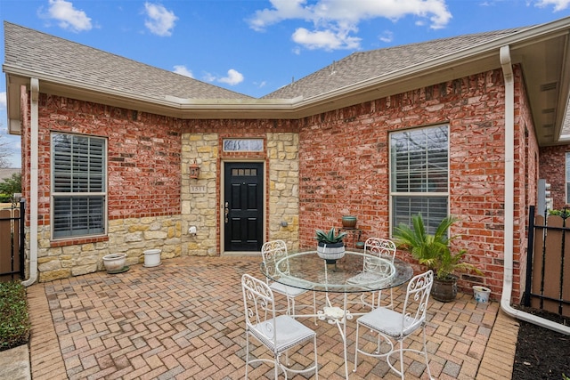 view of patio featuring outdoor dining space