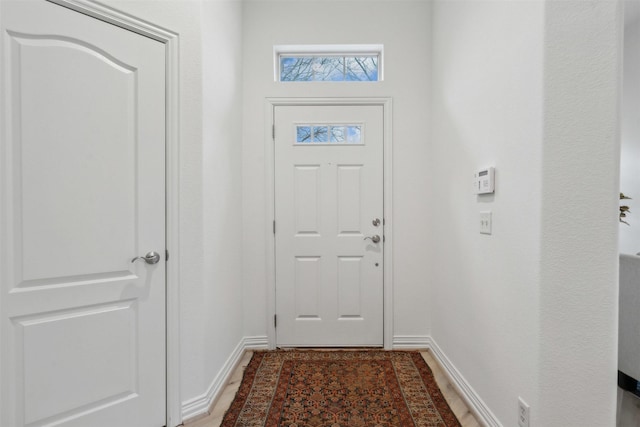 entryway with baseboards