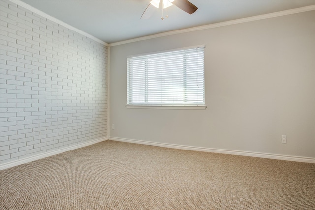 4039 Cole Ave Unit 104, Dallas, TX 75204 - unfurnished room featuring ceiling fan, crown molding, carpet flooring, and baseboards