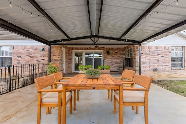 view of patio with outdoor dining space and outdoor lounge area