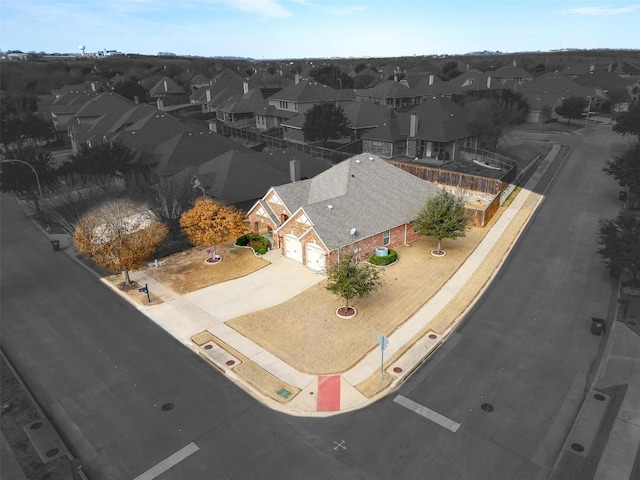 drone / aerial view featuring a residential view