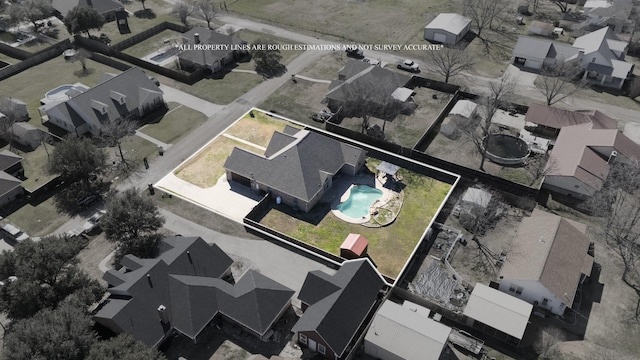 birds eye view of property featuring a residential view