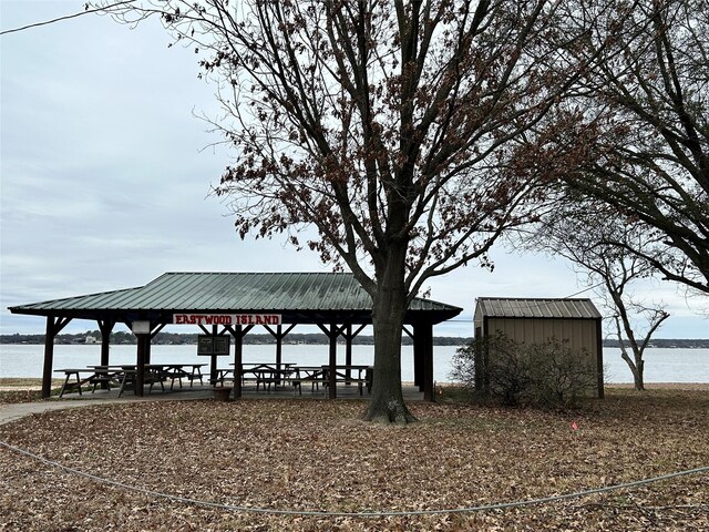 122 Lakeway Ln, Gun Barrel City, TX 75156 - view of home's community featuring a gazebo and a water view
