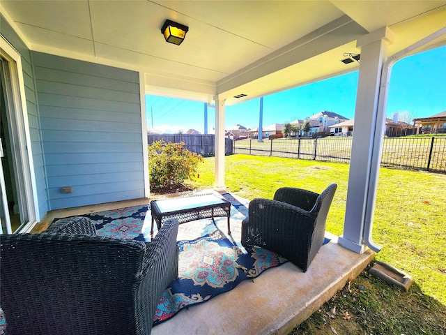 view of patio / terrace with a fenced backyard