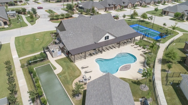 bird's eye view featuring a residential view