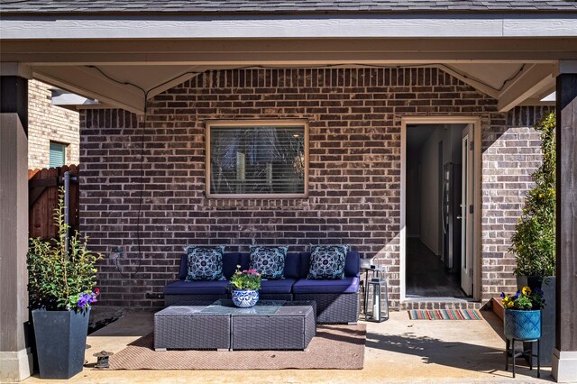 view of patio with outdoor lounge area