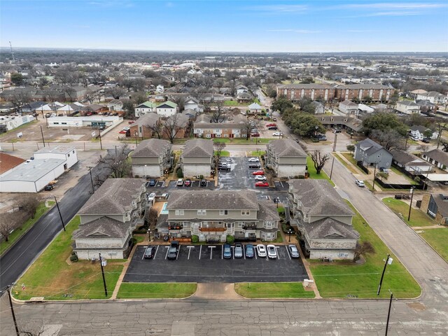 aerial view with a residential view