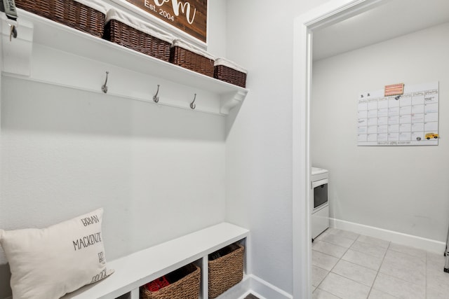 2417 Robin Way, Northlake, TX 76247 - mudroom featuring baseboards and light tile patterned floors
