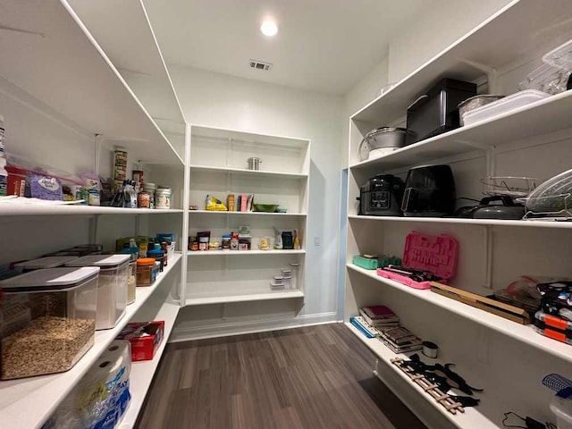 pantry with visible vents