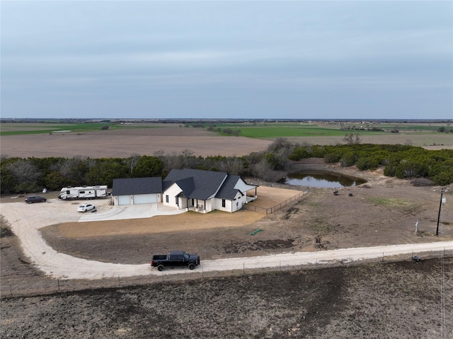 drone / aerial view featuring a rural view