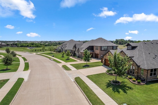 exterior space featuring a residential view and driveway