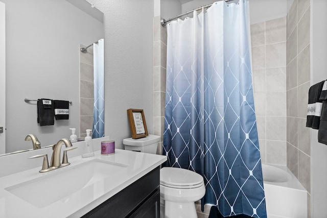 1305 Redbrick Ln, Northlake, TX 76247 - bathroom with vanity, toilet, and shower / bath combo