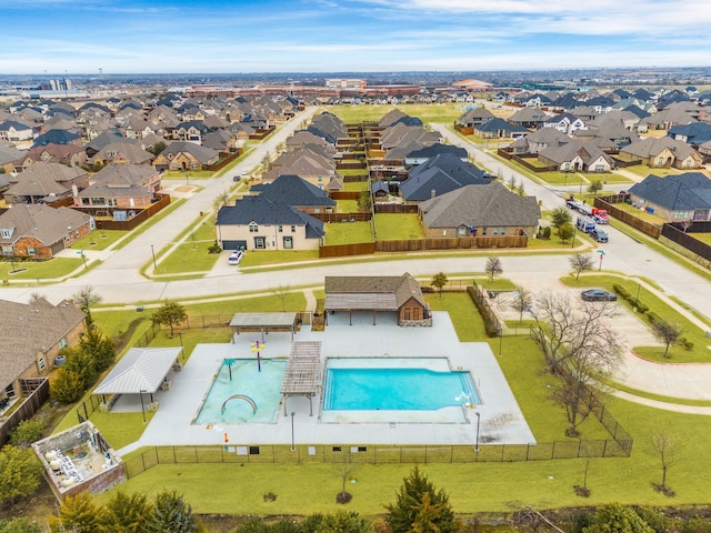 bird's eye view featuring a residential view