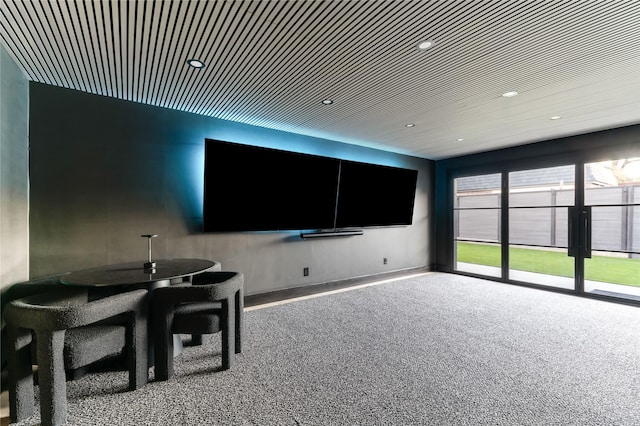 16912 Park Hill Dr, Dallas, TX 75248 - carpeted home theater featuring recessed lighting