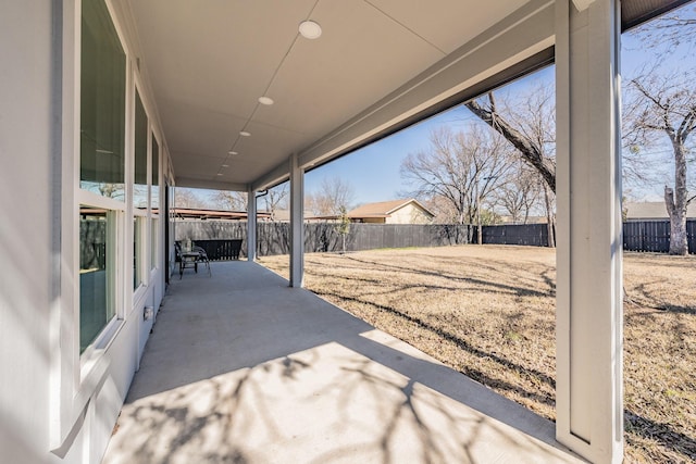 view of patio / terrace with a fenced backyard