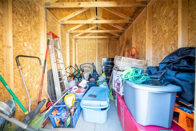 view of storage room