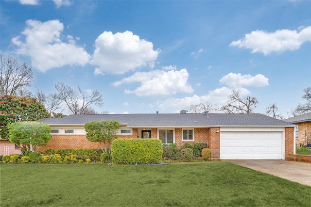 430 Mayrant Dr, Dallas, TX 75224 - ranch-style home featuring brick siding, an attached garage, driveway, and a front lawn
