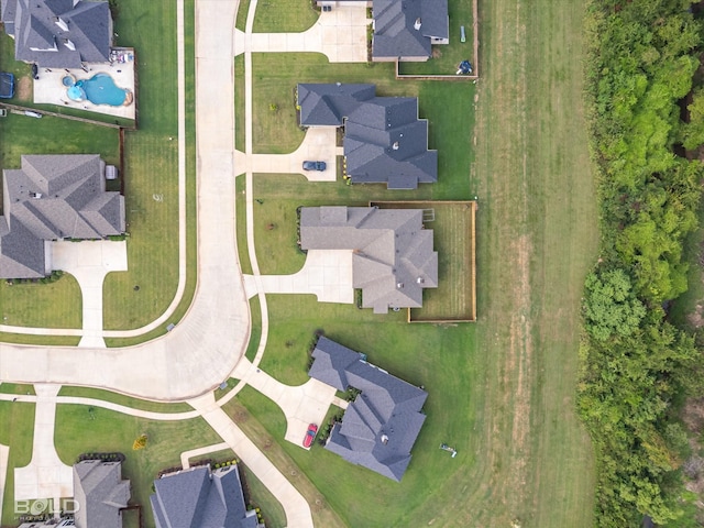 bird's eye view featuring a residential view