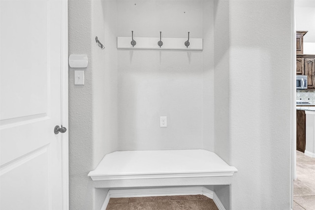 mudroom with baseboards