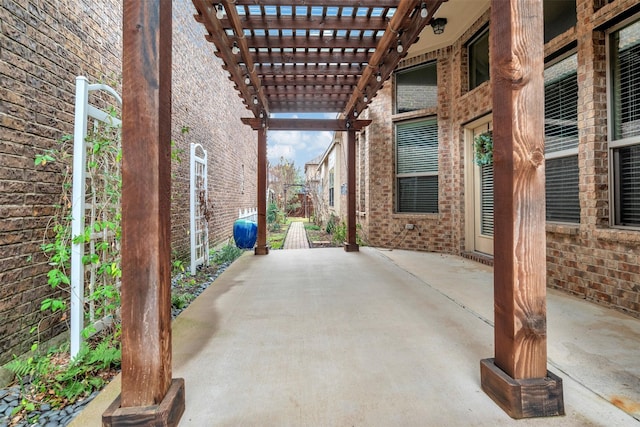 view of patio / terrace with a pergola