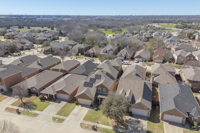 bird's eye view with a residential view