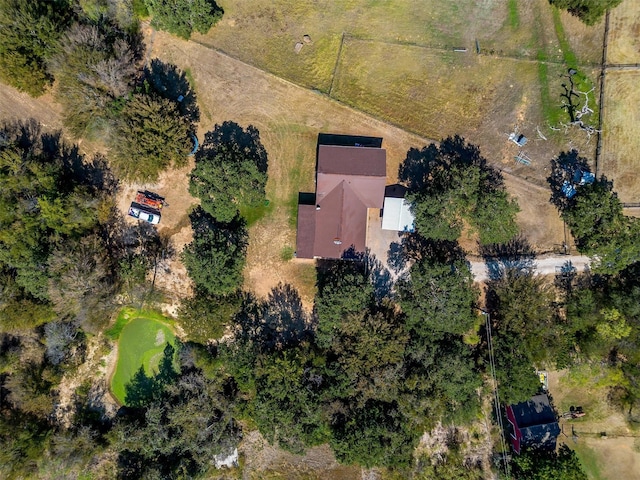 aerial view featuring a rural view