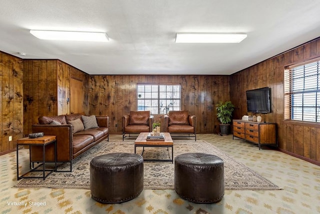 735 State Highway 37 N, Clarksville, TX 75426 - living area featuring baseboards and wood walls