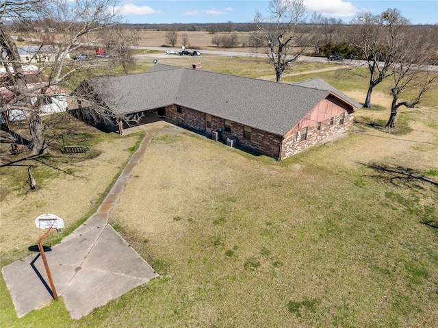 drone / aerial view featuring a rural view