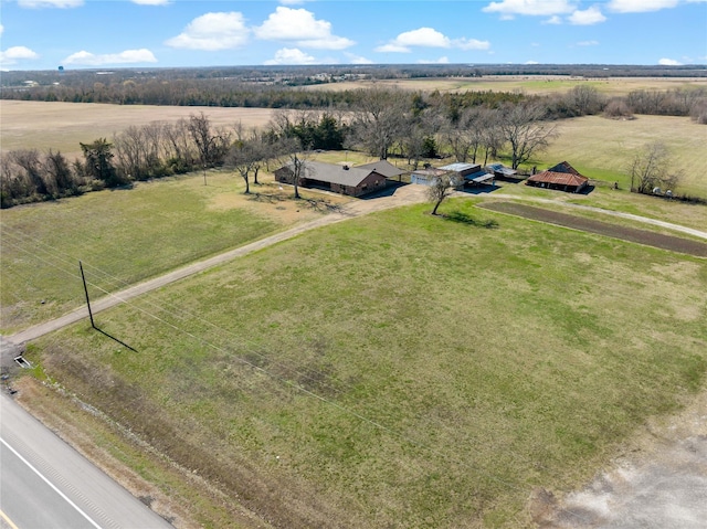 bird's eye view featuring a rural view