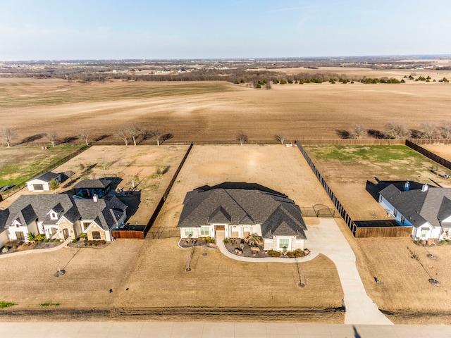 bird's eye view featuring a rural view