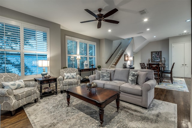 2111 Albany St, Dallas, TX 75201 - dining space with a wealth of natural light, visible vents, and dark wood-type flooring