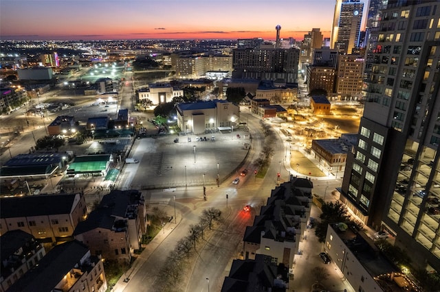 2111 Albany St, Dallas, TX 75201 - aerial view at dusk with a view of city