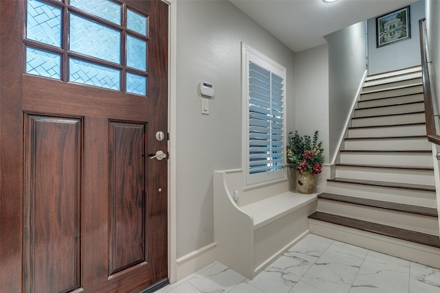 2111 Albany St, Dallas, TX 75201 - mudroom featuring recessed lighting and marble finish floor