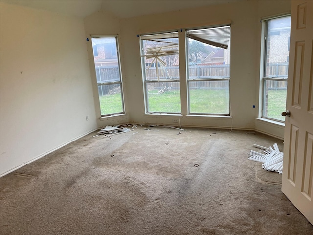 view of carpeted spare room