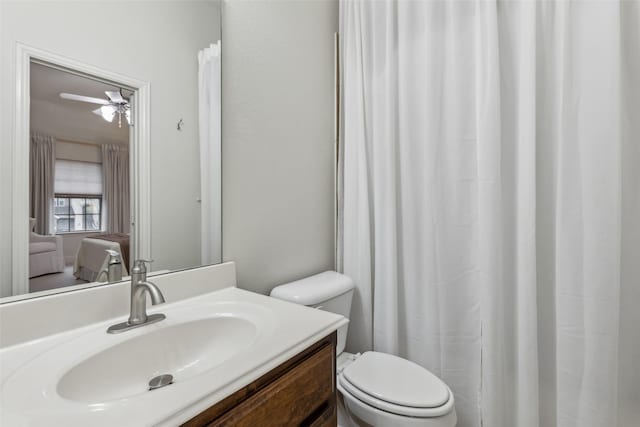 8 Center Ct, Heath, TX 75032 - bathroom with vanity and ceiling fan