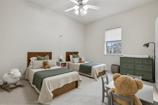 8 Center Ct, Heath, TX 75032 - bedroom featuring light colored carpet and a ceiling fan