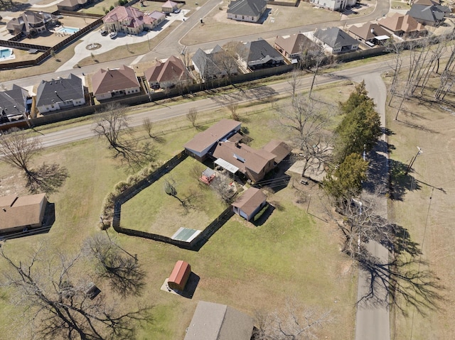 bird's eye view with a residential view