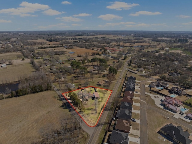 drone / aerial view with a residential view