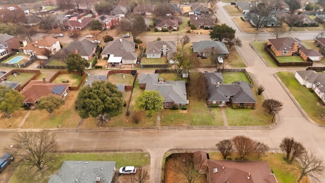 bird's eye view featuring a residential view