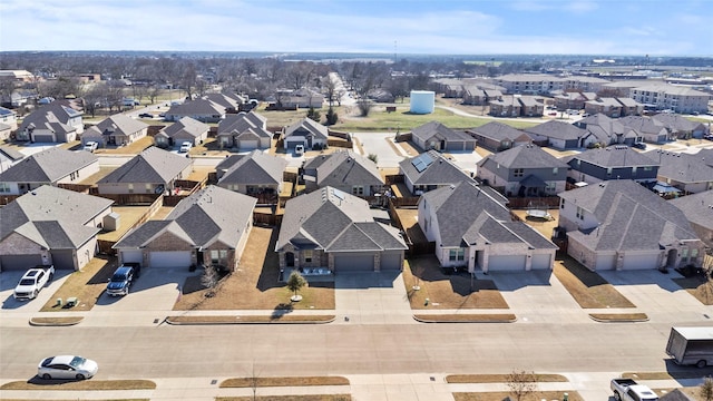 drone / aerial view with a residential view