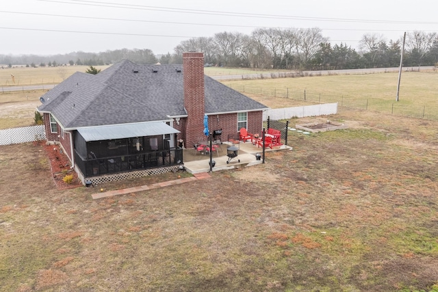 exterior space featuring a rural view