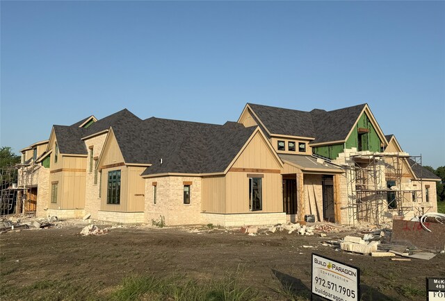 1784 Jilian Dr, Gunter, TX 75058 - view of front facade featuring roof with shingles
