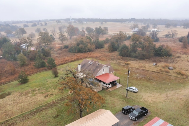 aerial view with a rural view