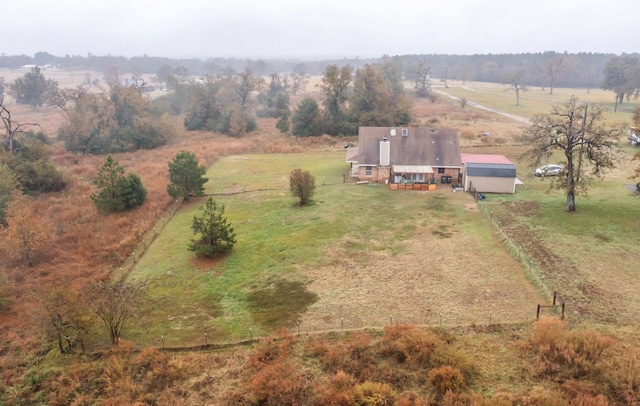 bird's eye view featuring a rural view