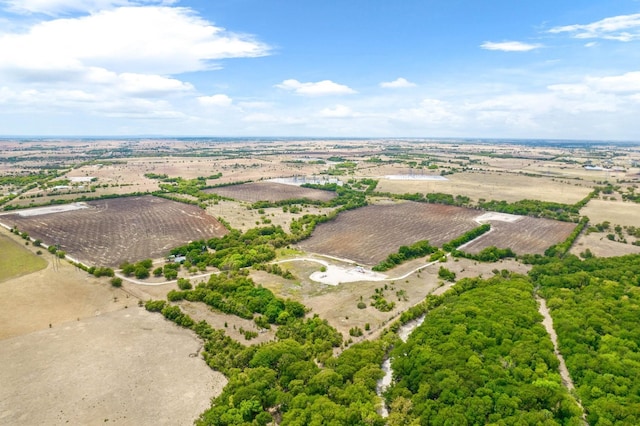 aerial view featuring a rural view