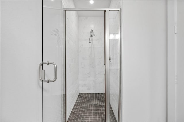 3200 Ross Ave Unit 40, Dallas, TX 75204 - bathroom featuring a stall shower and recessed lighting